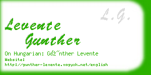 levente gunther business card